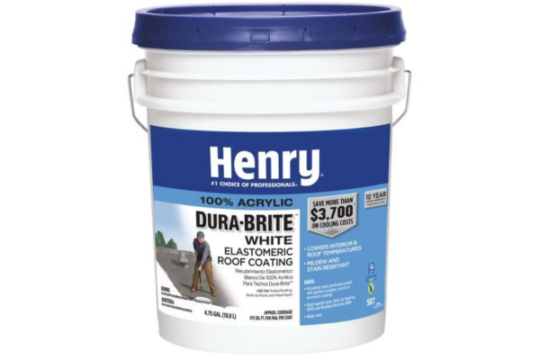 Henry® 587 100% Acrylic Dura-Brite™ White Elastomeric Roof Coating